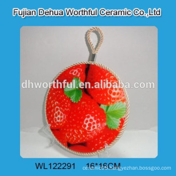 Hot sale ceramic pot holder with strawberry design